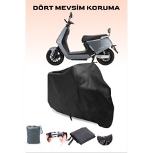 Breen Siyah Modern Elektrikli Motosiklet Mondial E-Mon Moneta Uyumlu Motosiklet Brandası, Su Geçirmez