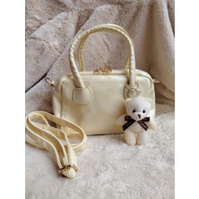 Tuel El & Omuz Askılı Parlak Deri Ayıcıklı Kadın Çanta