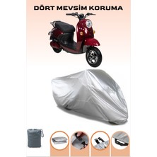 Breen Gri Volta Vs-2 Uyumlu Motosiklet Brandası Scooter Brandası Güvenli Koruma