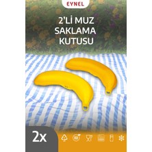 Eynel 2'li Muz Şeklinde Saklama Kabı, Çocuk Kahvaltı Beslenme Koyma Kutusu Öğrenci Okul Piknik Kamp Muzluk