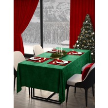 FAVOLLİ Kadife Dokulu Zümrüt Masa Örtüsü