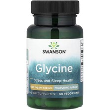 Swanson Glycine Ajipure Amino Acids Tress And Sleep Health 500 Mg 60 Veggie Caps