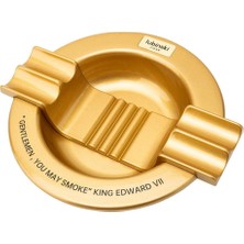 Lubinski Yeni Seri Dörtlü Alüminyum Oval Puro Küllüğü - Gold