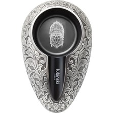 Lubinski Yeni Seri Lion Işleme Metal Tekli Puro Küllüğü - Gri