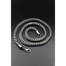 Prestige Örgü Model Paslanmaz Çelik Kolye Zincir 5mm 902474