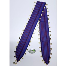 Asya Pazarlama Karadeniz Bordo Mavi Liralı Keşan, Fular, Şal, Atkı, Saç Bandı, Bandana, Puşi