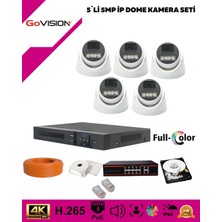 5'li 5mp 4K Ultra Ip Kamera Seti