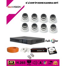 8'li 5mp 4K Ultra Ip Kamera Seti