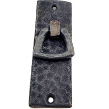 Skygo Antika Tarz Dekoratif Pirinç Dik Dövme Kapı Kulbu - 90x31 mm, Oksit