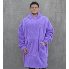 Pabtex Kapüşonlu Peluş Giyilebilir Battaniye – Ultra Yumuşak Oversize