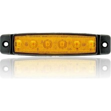 Sanel LED Etek Lambası Parmak Tip Turuncu - 12V