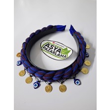 Asya Pazarlama Karadeniz Taç, Bordo Mavi Nazar Boncuk ve Liralı Taç, Keşan, Fular, Saç Bandı, Bandana, Yöresel Taç