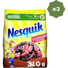 Nestle Nesquik Mısır Gevreği Çilek Kare 310 gr - (3 Adet)