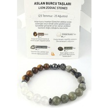 Aslan  Burcu Tasarım Doğal Taş Bileklik