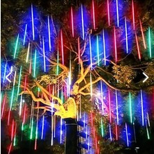 Tecno World Meteor Tüp Rgb 10'lu LED Işık Yağmur Işıkları Eklenebilir IP44 Iç ve Dış Mekan Dekoratif Yılbaşı Süsü