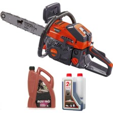 Hsgl Yokatta CS59  Series 56.3cc  Benzinli Motorlu Testere  1 Litre 2t Yağ  - 3 Litre Bıçkı Yağı