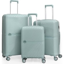 Piel Lino Pıel Lıno Polipropilen 3'lü Valiz Seti PL015239 Mavi