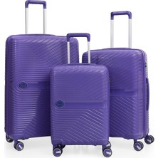 Piel Lino Pıel Lıno Polipropilen 3'lü Valiz Seti PL015239 Mor