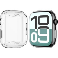 Forzacase Apple Watch Se 3 40MM ile Uyumlu Önü Kapalı Ekran Korumalı Şeffaf Silikon Kılıf - FC010