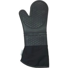 Kitchen Design Lab Gri Silikon Yanmaz Yapışmaz Isı Yalıtımlı Mutfak Fırın Eldiveni, Döküm Tencere Sahan Tutacağı, 37 cm