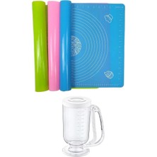 Kitchen Design Lab 2'li Set 45X65 cm Silikon Hamur Açma Matı ve Hamur Porsiyonlayıcı