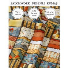 Fabricstown %100 Pamuk Saten Patchwork Kumaş – 155×100 cm – Dikiş ve Dıy Için