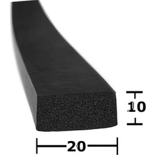 Ergüç Kauçuk Epdm Kauçuk Sünger Lama 10*20MM