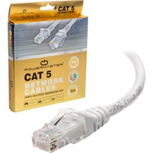 Novytech PM-7959 Gri Cat5 3 Metre Ethernet Kablosu