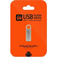 Karahanbey Powerway 64 GB Metal USB 2.0 Flash Bellek