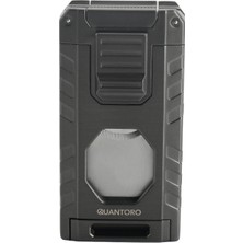 Quantoro MGM05-63 Kesicili Delicili Üçlü Jet Alev Gunmetal Çakmak
