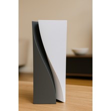 3D Verse Studio Iki Parçalı Dekoratif Vazo – 18 cm Modern Tasarım