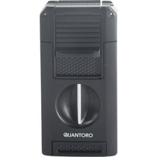 Quantoro MGM05-64 Kesicili Delicili Çift Jet Alev Black Çakmak