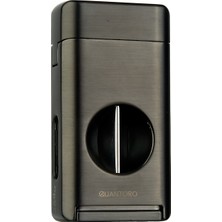 Quantoro MGM05-35 Kesicili Dinlendiricili Üçlü Jet Alev Gunmetal Çakmak