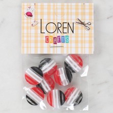 Sad Loren Crafts 8'li Desenli Düğme - 1090