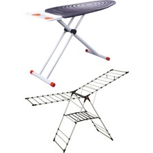 Özbience Pratik ve Şık Alüminyum Ütü Masası ve Kurutmalık Seti