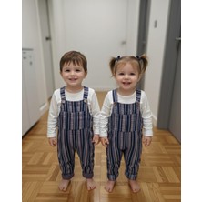 Meyica Erkek Çocuk Çizgili Desenli Askılı Tulum – Yumuşak Kumaşlı, Şık ve Rahat Tasarım