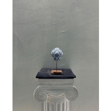 Lamazif Dekoratif Mavi-Beyaz Deniz Kabuğu Biblo – 18X9 cm Polyester Obje, Sanatsal