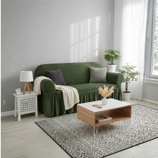 KUTLALE Bürümcük 3 Kişilik Koltuk Kılıfı, Berjer Örtüsü, Lastikli, Esnek, Etekli Üç Kişilik (1 Adet)