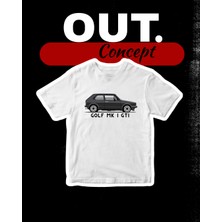 Out.Concept Unisex Golf Mk1 Basklı T-Shirt
