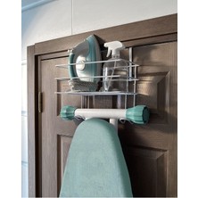 Özbience Pratik Kapı Arkası Ütü ve Ütü Masası Askısı, Beyaz Düzenleyici Raf