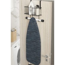 Özbience Pratik Kapı Arkası Ütü Masası Askısı, Siyah Vidasız Duvar ve Dolap Organizeri