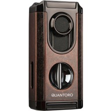 Quantoro MGM05-67 Kesicili Üçlü Jet Alev Snow Copper Çakmak