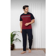 Meynur Moda Pamuklu Penye Kısa Kollu Erkek Pijama Takımı