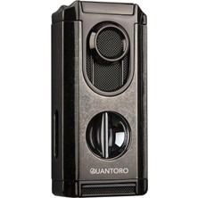 Quantoro MGM05-67 Kesicili Üçlü Jet Alev Snow Nickel Çakmak