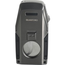 Quantoro MGM05-62 Kesicili Delicili Çift Jet Alev Gunmetal Çakmak