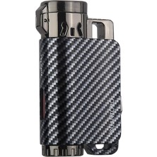 Quantoro MGM05-54 Üçlü Jet Alev Carbon Çakmak