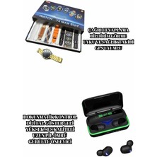 Fırsatkolik Powerbank Bluetooth Kulaklık ve Akıllı Saat 7 Kordonlu Metal Kordon Plastik Kordon