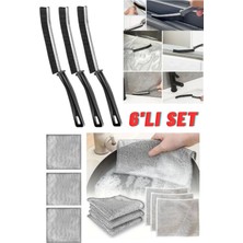 6'lı Temizlik Seti: Derz, Banyo, Mutfak, Tuvalet Fırçası ve Mikrofiber Bezler