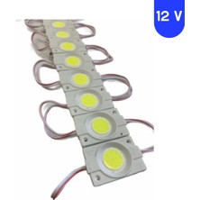 Powerr Led Aydınlatma 12 Volt 2.4 Watt Kare Beyaz Cob LED Modül IP65 10 Adet Modül