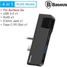 Fırsatkolik Baseus Multifunctional Hub Surface Go(Type-C+Audio To RJ45+USB3.0+TYPE-C(DATA)+AUDIO)-(5775)